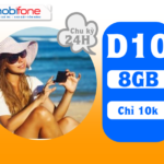 Cách đăng ký gói D10 Mobifone có 8GB chỉ 10K