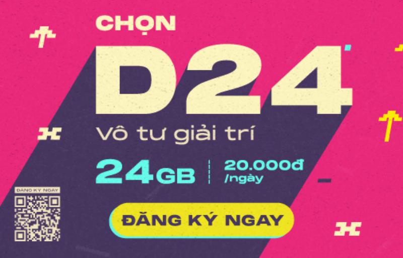Hướng dẫn đăng ký gói D24 Mobifone có ngay 24GB/ ngày