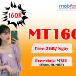 Hướng dẫn đăng ký gói MT160 Mobifone nhận 60GB , Free Tiktok và Youtube
