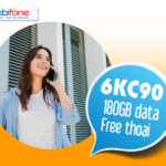 Hướng dẫn đăng ký gói 6KC90 Mobifone có 180GB và free thoại